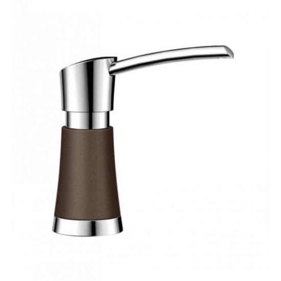 Blanco 442050 Artona Deck Mounted Soap/Lotion Dispenser in Cafe Brown/Stainless Steel