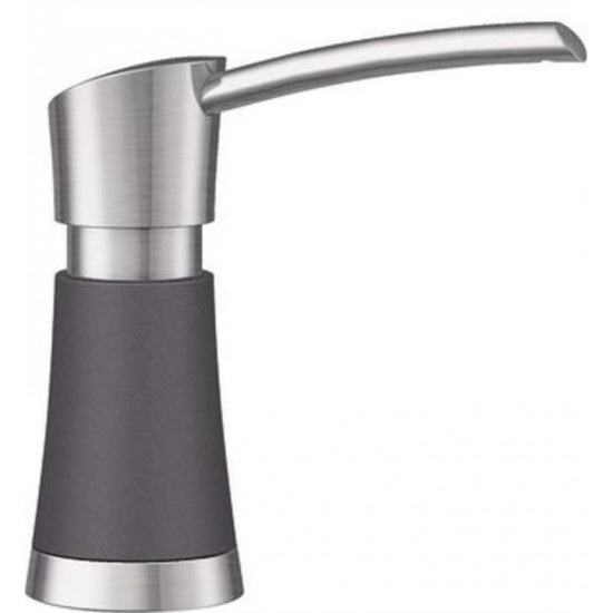 Blanco 442051 Artona Deck Mounted Soap/Lotion Dispenser in Cinder/Stainless Steel