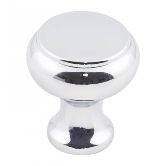 Hardware Resources 3898PC Westbury 1 1/4" Zinc Round Mushroom Shaped Cabinet Knob in Polished Chrome