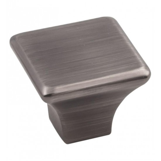 Hardware Resources 972L Marlo 1 1/4" Zinc Square Shaped Cabinet Knob