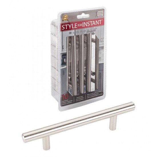 Hardware Resources 154SS-R Retail Pack Hardware Cabinet Bar Pull