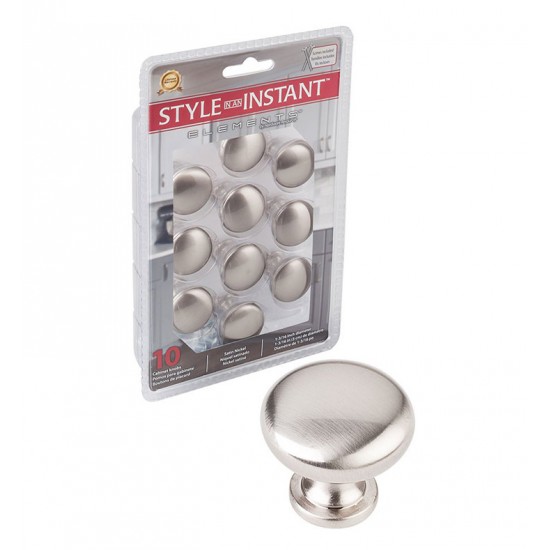 Hardware Resources 3910-SN-R Retail Pack Hardware Cabinet Knob in Satin Nickel Finish