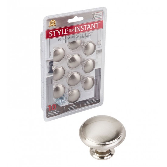 Hardware Resources 3940-SN-R Retail Pack Hardware Cabinet Knob in Satin Nickel