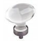 Hardware Resources G110L Harlow Glass Football Cabinet Knob