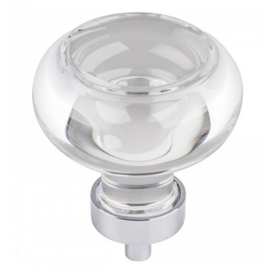 Hardware Resources G120L Harlow Glass Button Cabinet Knob