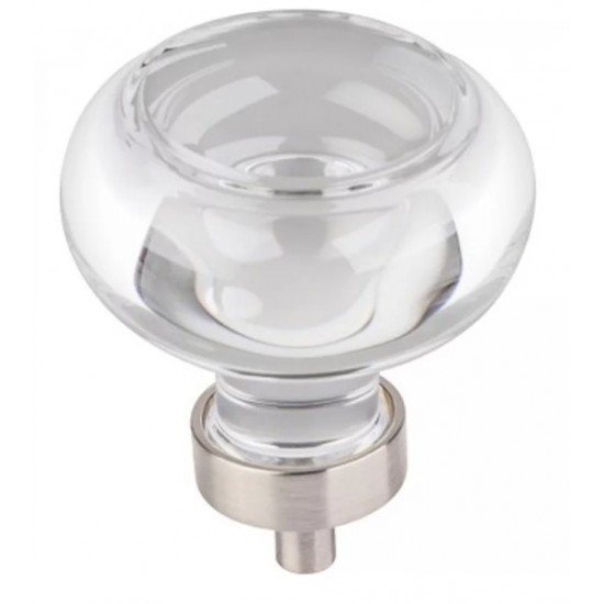 Hardware Resources G120L Harlow Glass Button Cabinet Knob