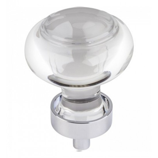 Hardware Resources G120 Harlow Glass Button Cabinet Knob