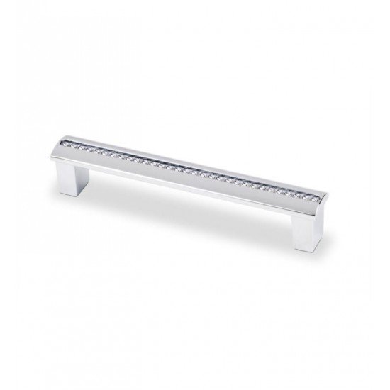 Topex M188B96CRLSWA Crystal 4 1/2" Zinc Alloy Handle Cabinet Pull in Chrome
