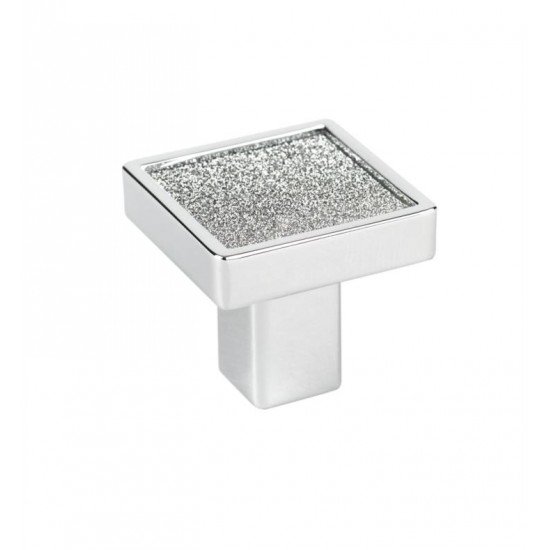Topex P2904 Swarovski Crystals 1" Small Square Cabinet Knob