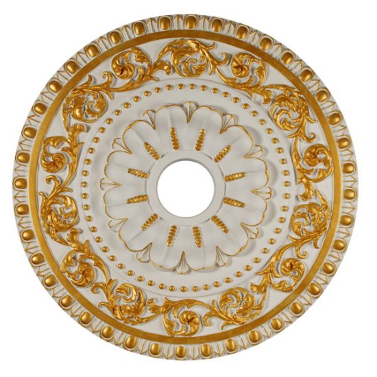 23 1/2″OD X 3 1/2″ID X 2 1/8″P CEILING MEDALLION PAINTED
