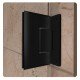 DreamLine SHDR-2458720-89 Unidoor Toulon 58 1/2" Fully Frameless Hinged Shower Door in Satin Black