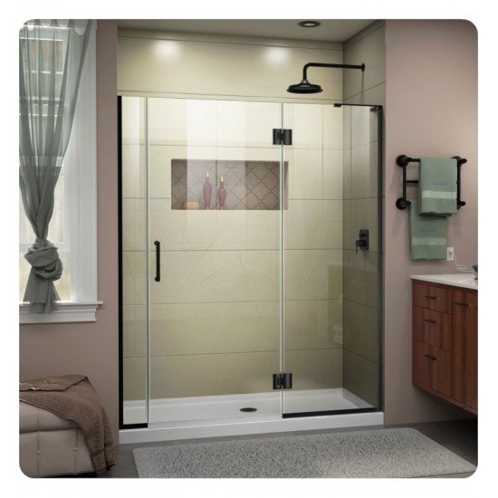 DreamLine D306572 Unidoor-X W 53 1/2" to 61" x H 72" Hinged Shower Door