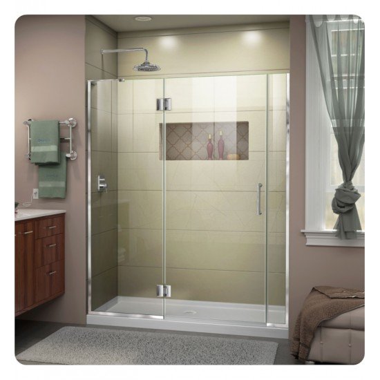 DreamLine D30672 Unidoor-X W 53" to 60 1/2" x H 72" Hinged Shower Door