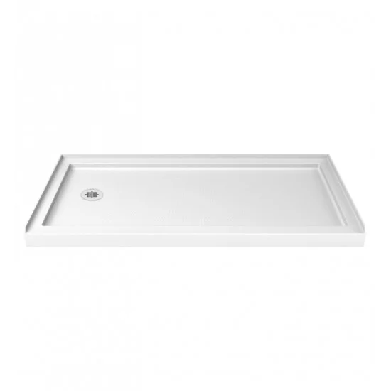 DreamLine Slimline 32 x 32 Single Threshold Shower Base and QWALL-5 Shower Backwall Kit