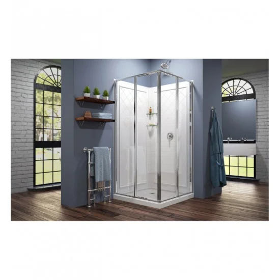 Prime Sliding Shower Enclosure, Base & Backwall Kit - Dreamline