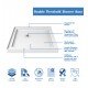 DreamLine DL-6150-01 Cornerview Framed Sliding Shower Enclosure, 36 in. by 36 in. Double Threshold Shower Base and QWALL-4 Shower Backwall Kit
