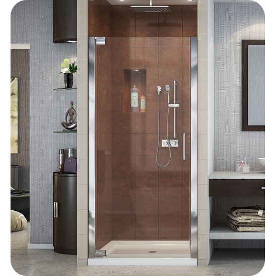 DreamLine DL-620 Elegance Frameless Pivot Shower Door and Single Threshold Shower Base