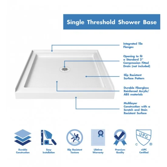 DreamLine SHDR-3634720-01 Aqua Fold 33-1/2 Shower Door