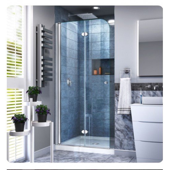 DreamLine DL-6529C-01 Aqua Fold Shower Door with 32 in. x 32 in. Shower Base