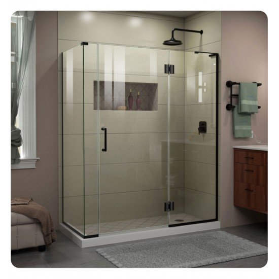 DreamLine E1-0 Unidoor-X W 57 1/2" to 58 1/2" x D 30 3/8" to 34 3/8" x H 72" Hinged Shower Enclosure