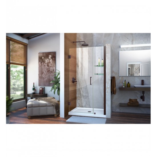 DreamLine SHDR-20 Unidoor W 35" to 43" Frameless Hinged Shower Door