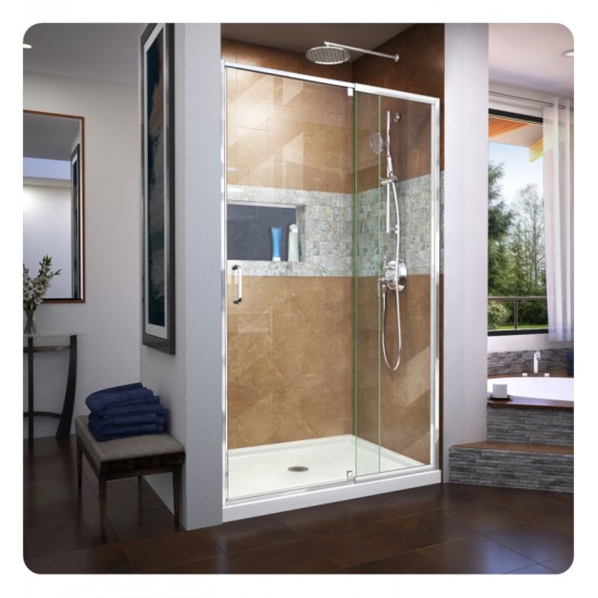 DreamLine SHDR-227200-01 Flex W 28 to 60" H x 72" Pivot Shower Door