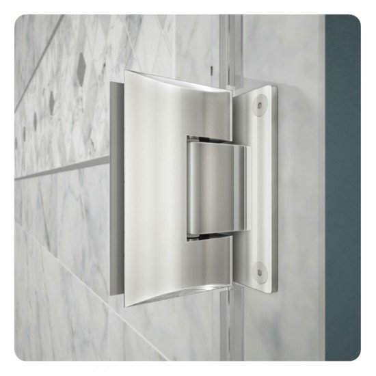 DreamLine SHDR-2410 Unidoor Plus W 53" to 60 1/2" x H 72" Hinged Shower Door with Clear Glass