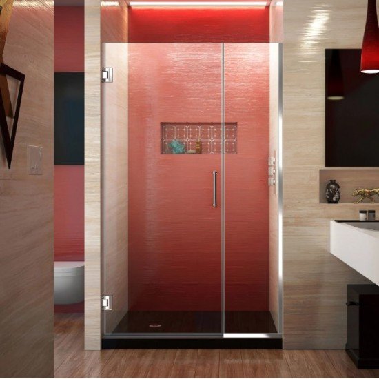 DreamLine SHDR-2407210 Unidoor Plus W 37" to 44 1/2" x H 72" Hinged Shower Door with Clear Glass
