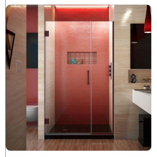 DreamLine SHDR-2407210 Unidoor Plus W 37" to 44 1/2" x H 72" Hinged Shower Door with Clear Glass