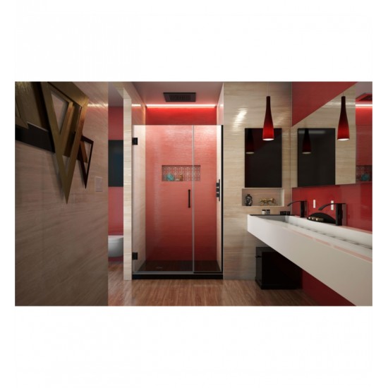 DreamLine SHDR-2407210 Unidoor Plus W 37" to 44 1/2" x H 72" Hinged Shower Door with Clear Glass