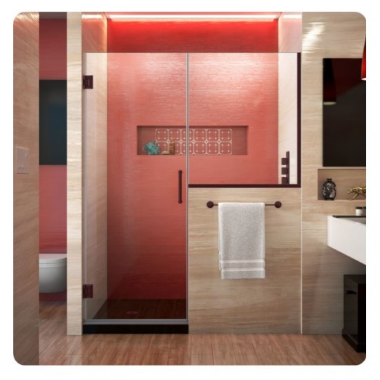 DreamLine SHDR-2430 Unidoor Plus 57 - 57 1/2 in. W x 72 in. H Hinged Shower Door