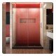 DreamLine SHDR-257210-HFR Unidoor Plus W 53 1/2" to 61" x H 72" Hinged Shower Door, Half Frosted Glass Door