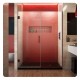 DreamLine SHDR-24210-HFR Unidoor Plus W 45 1/2" to 53" x H 72" Hinged Shower Door, Half Frosted Glass Door