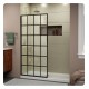 DreamLine SHDR-3234721 French Linea Toulon Frameless Shower Door 34 in. x 72 in. Open Entry Design. Satin Black Finish