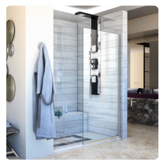 DreamLine SHDR-32721 Linea Frameless Shower Door Open Entry Design