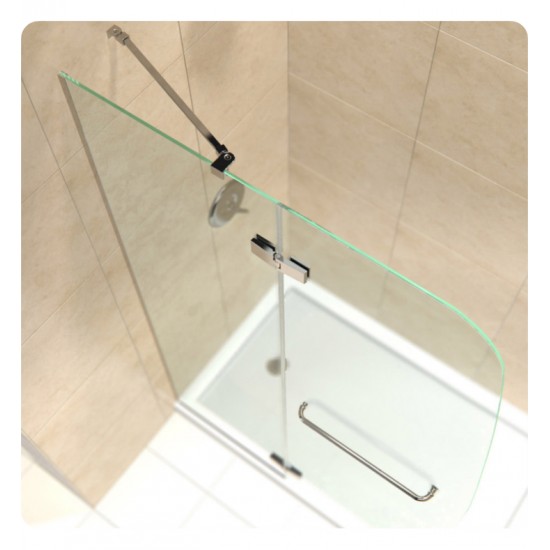 DreamLine SHDR-3445720 Aqua Ultra 45 in. Frameless Hinged Shower Door