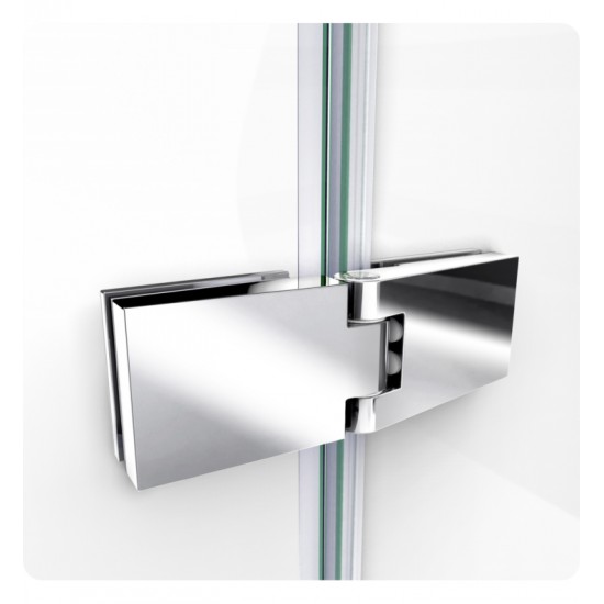 DreamLine SHDR-3445720 Aqua Ultra 45 in. Frameless Hinged Shower Door