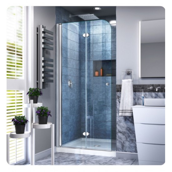 DreamLine SHDR-3634720-01 Aqua Fold 33.5 in. W x 72 in. H Clear Glass Shower Door