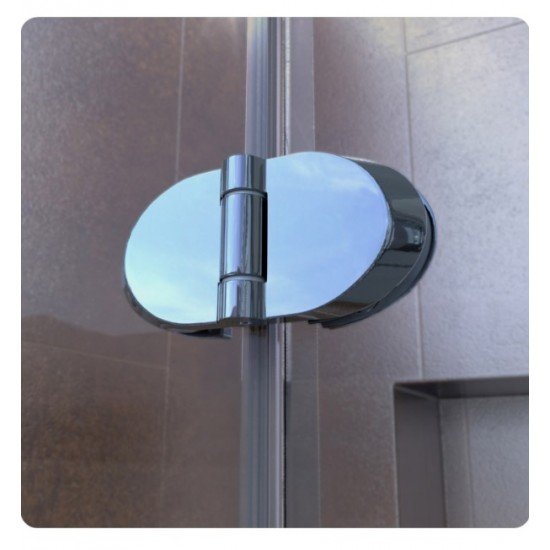 DreamLine SHDR-3630720-01 Aqua Fold 29.5 in. W x 72 in. H Clear Glass Shower Door