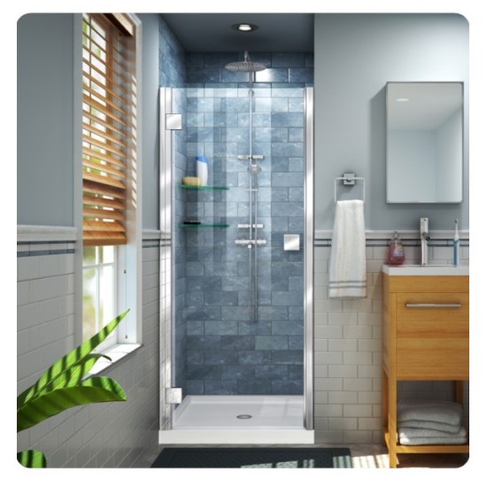 DreamLine SHDR-5334660 Lumen 35" Semi-Frameless Hinged Shower Door