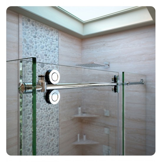 DreamLine SHDR-60 Enigma Fully Frameless Sliding Shower Door