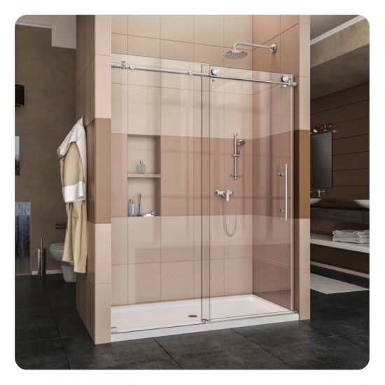 DreamLine SHDR-61 Enigma-X Fully Frameless Sliding Shower Door