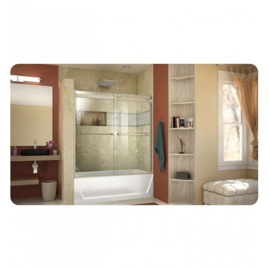 DreamLine SHDR-636060H Essence-H 60" Semi-Frameless Sliding Bypass Shower Door