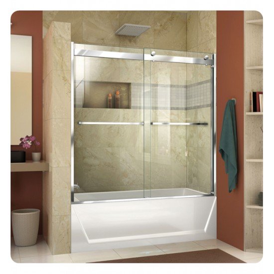 DreamLine SHDR-636060H Essence-H 60" Semi-Frameless Sliding Bypass Shower Door