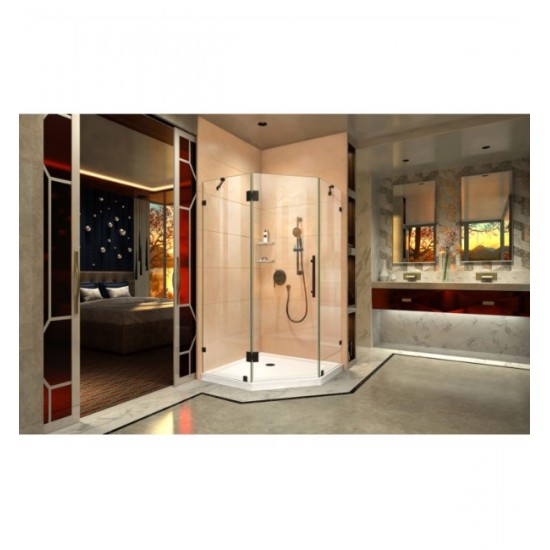 DreamLine DL-605 Prism Lux Frameless Hinged Shower Enclosure and Shower Base