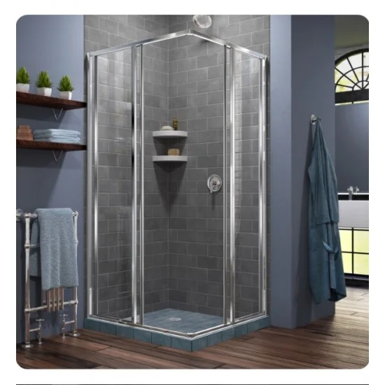 Cornerview Shower Enclosure, Base, and Backwall Kit - Dreamline