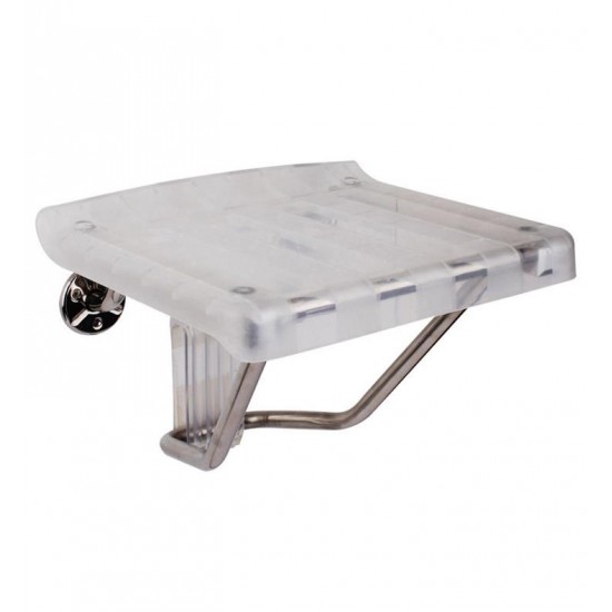 DreamLine SHST-01-PL 15" Plastic Folding Wall Mount Shower Seat in Chrome