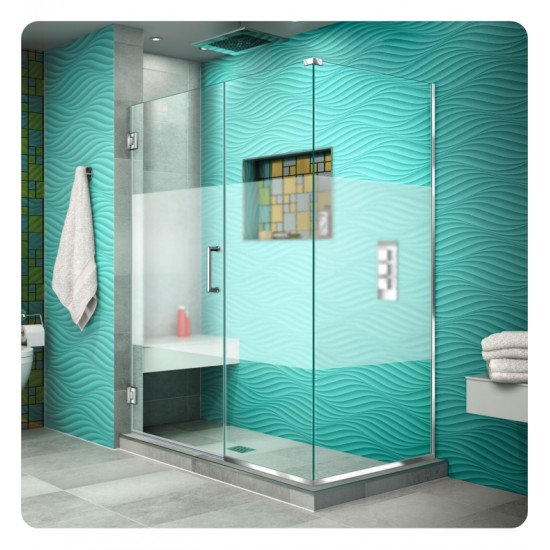 DreamLine SHEN-24 Unidoor Plus 29-1/2 in. W x 30-3/8 in. D x 72 in. H Hinged Shower Enclosure with Clear Glass
