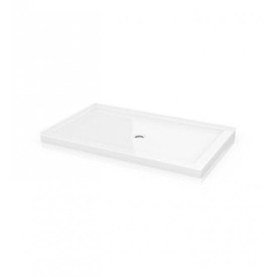 Fleurco 2-ABF 2 Sided Rectangular Acrylic Shower Base with Center Drain and 2 Integrated Tile Flanges