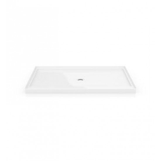 Fleurco 3-ABF In Line Rectangular Acrylic Shower Base with Center Drain and 3 Integrated Tiling Flanges